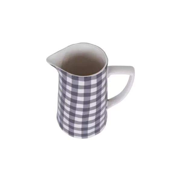 3R Studios 64 oz. Black Gingham Pitcher