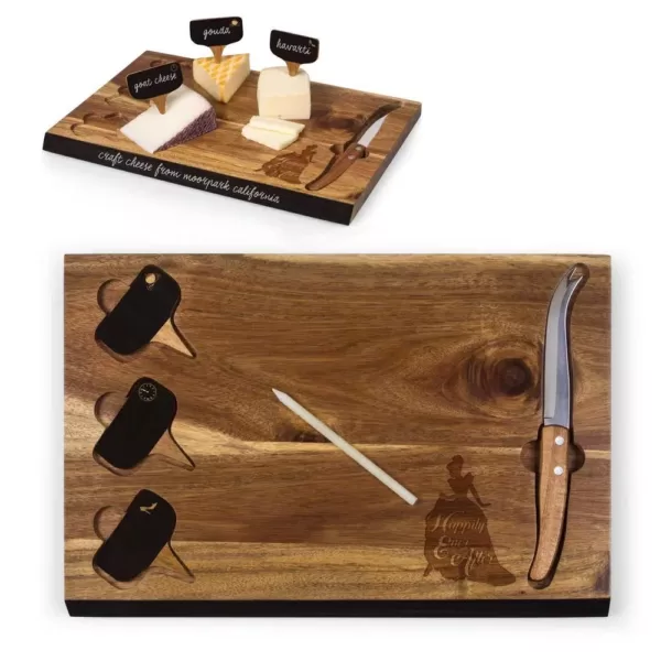 TOSCANA 15 in. Cinderella Delio Acacia Cheese Board and Tools Set