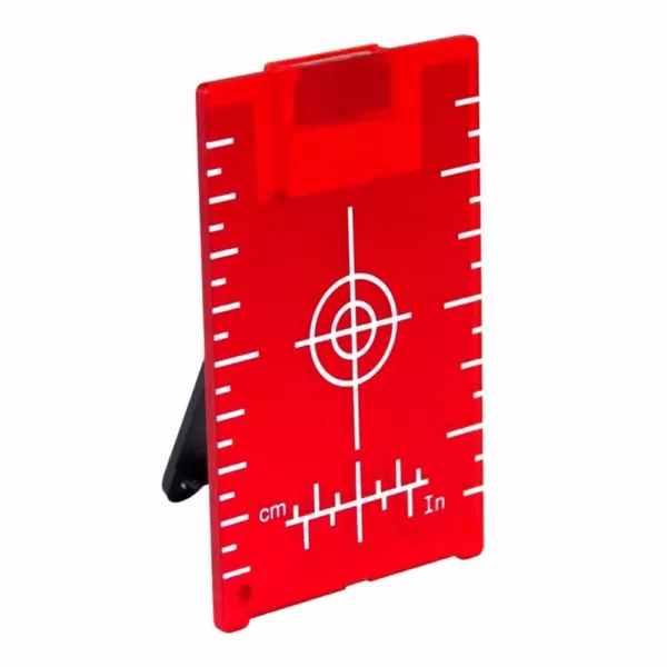 AdirPro 4 in. x 3 in. Red Laser Magnetic Target Plate With Stand