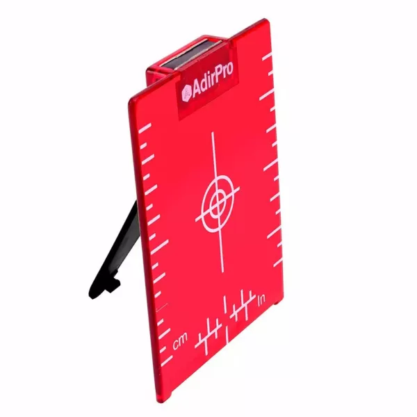 AdirPro 4 in. x 3 in. Red Laser Magnetic Target Plate With Stand