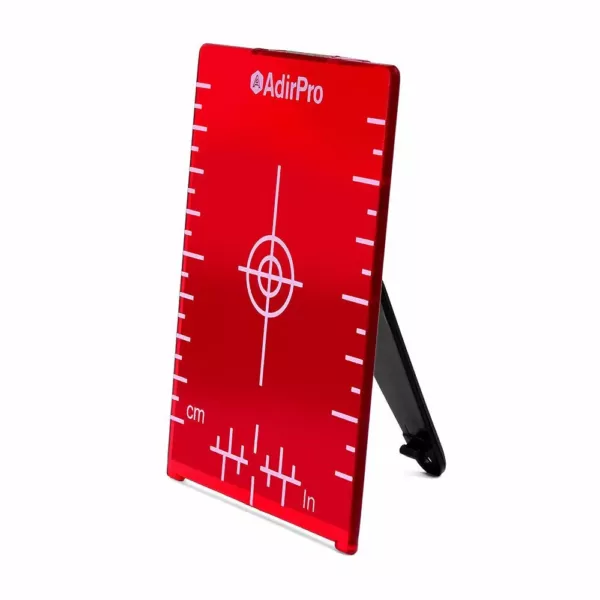 AdirPro 4 in. x 3 in. Red Laser Magnetic Target Plate With Stand