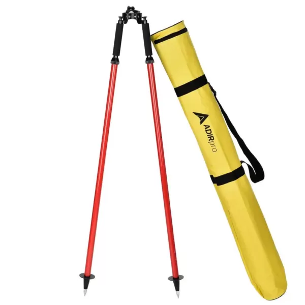 AdirPro Aluminum Prism Pole Bipod in Red