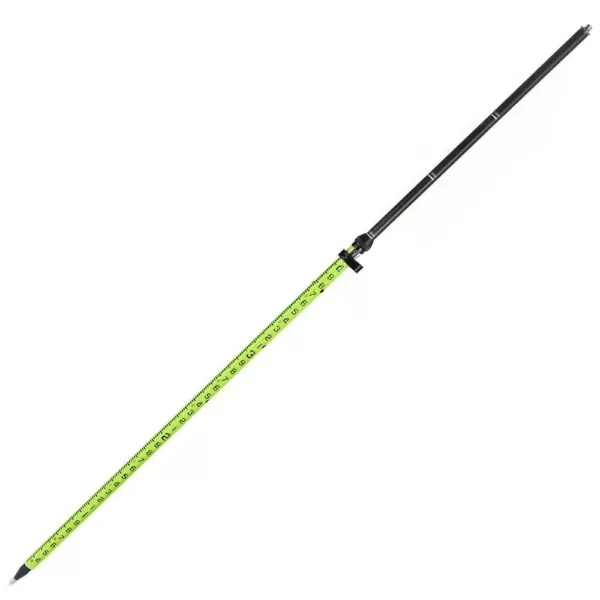 AdirPro 6 ft. 2 m 10ths Graduation Aluminum 3-Position Snap-Lock Telescoping Rod Rover Rod Pole in Green