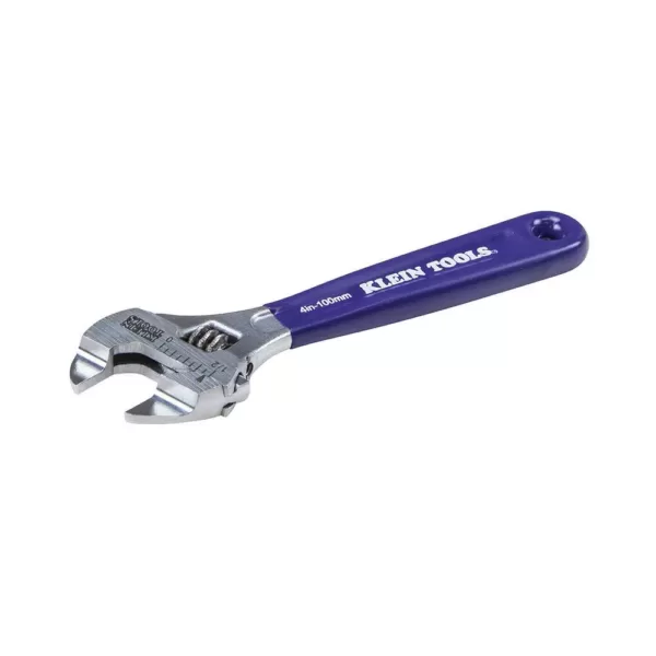 Klein Tools Slim-Jaw Adjustable Wrench, 4 in.