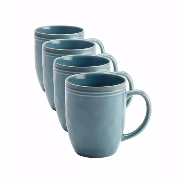 Rachael Ray Cucina 16-Piece Agave Blue Dinnerware Set