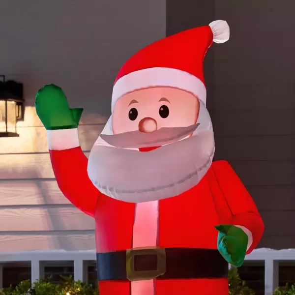 Airblown 4.99 ft. Animated Inflatable Santa Climbing from Chimney