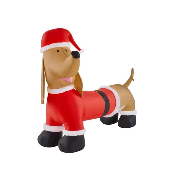 Airblown 4 ft. Inflatable Dachshund with Santa Outfit