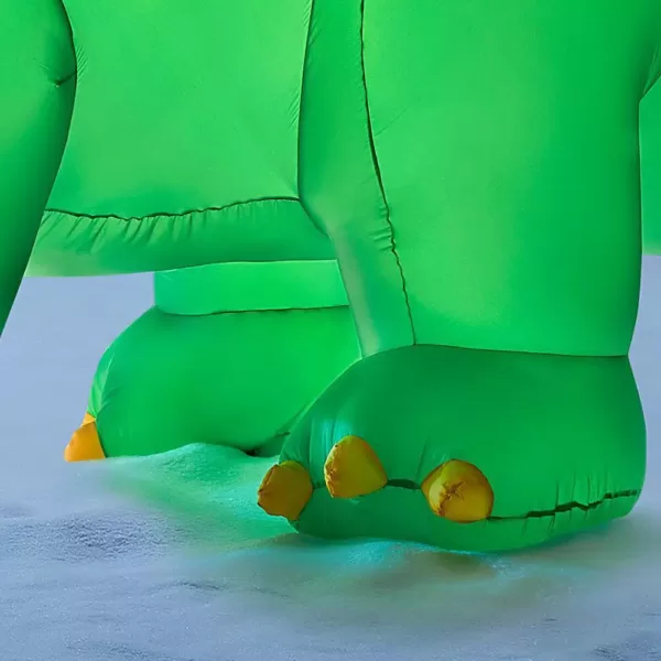 Airblown 5.7 ft. H Inflatable Holiday Stegosaurus with Santa Hat