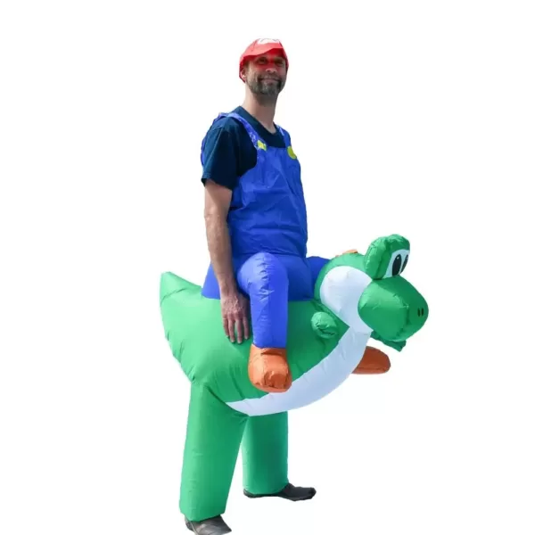 ALEKO 1- Size Fits All Unisex Mario Riding Yoshi Adult Halloween Costume