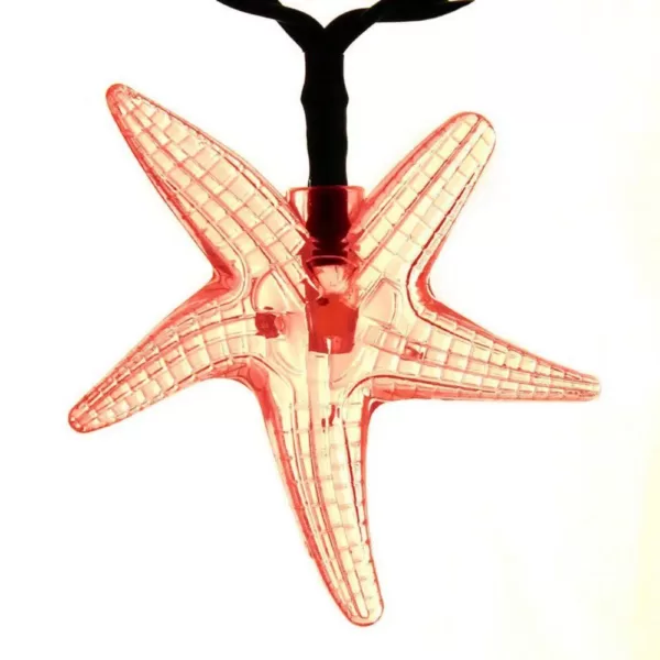 ALEKO 30-Light LED Multi-Color Solar Powered Starfish String Lights