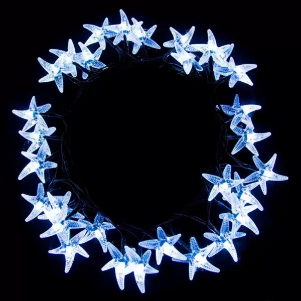 ALEKO 30-Light LED White Starfish String Lights