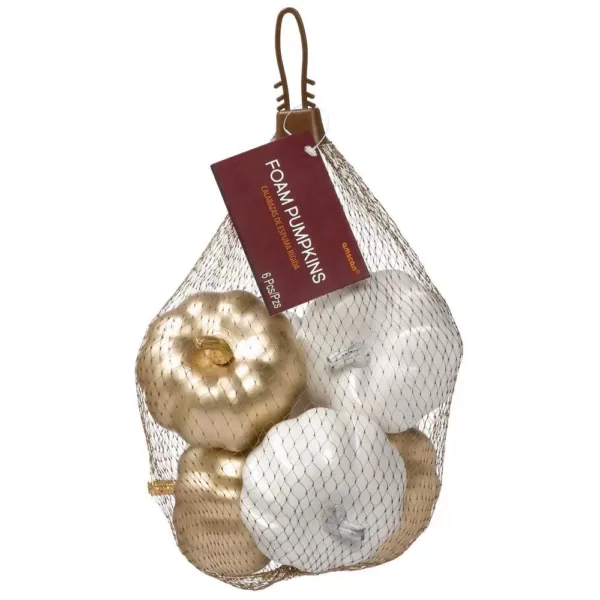 Amscan 3 in. Fall Bag of Mini Metallic Foam Pumpkins (3-Pack)