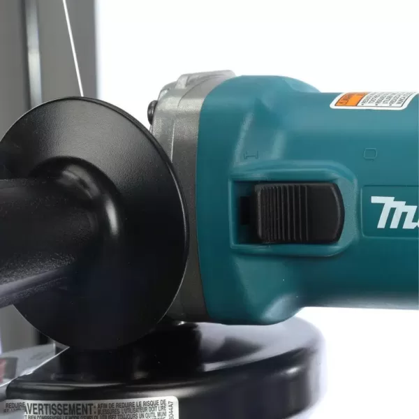 Makita 7.5 Amp Corded 4-1/2 in. Easy Wheel Change Compact Angle Grinder with Grinding Wheel, Wheel Guard and Side Handle