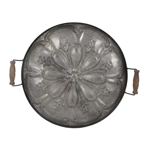 A & B Home Ravello Round Antique Tray