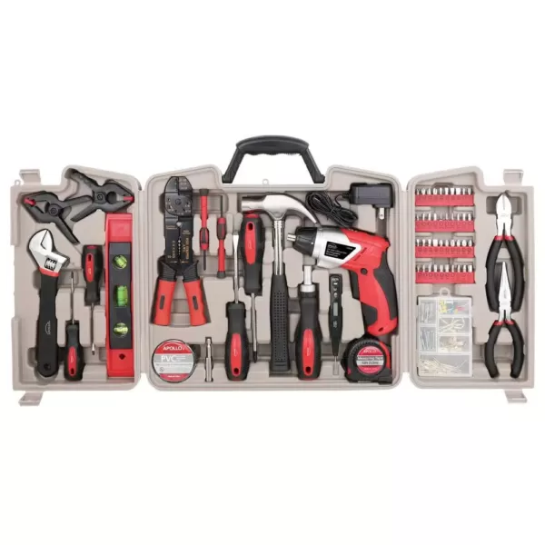 Apollo Home Tool Kit with 3.6-Volt Li-Ion Cordless Screwdriver,(161-Pieces)