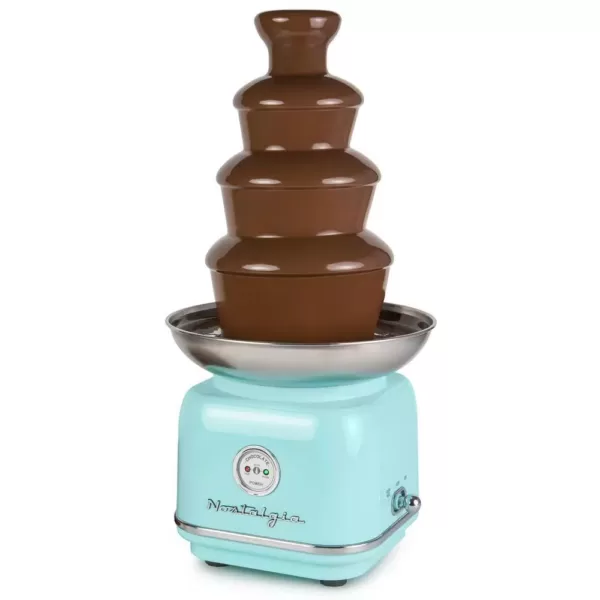 Nostalgia 4-Tier Aqua Chocolate Fondue Fountain