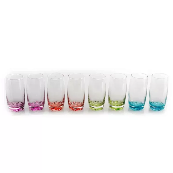 Gibson Home Karissa 8-Piece Assorted Colors Glass Tumbler Set