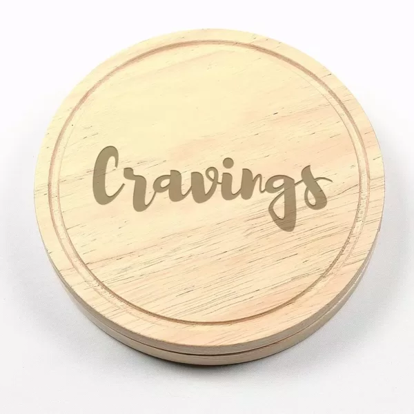 Cathy's Concepts "Cravings" 8 in. Wood Gourmet 5-Piece Cheese Board Set