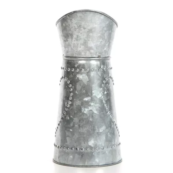 Benzara Gray decorative Galvanized Metal Pitcher