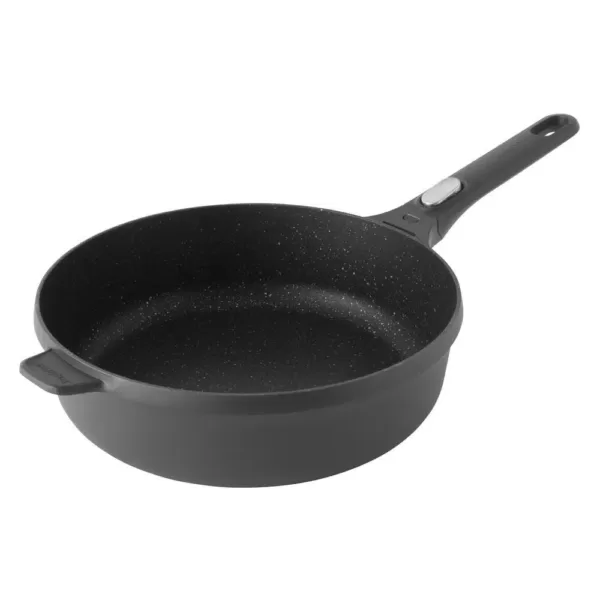 BergHOFF GEM 4.6 qt. Cast Aluminum Nonstick Saute Pan in Black with Glass Lid