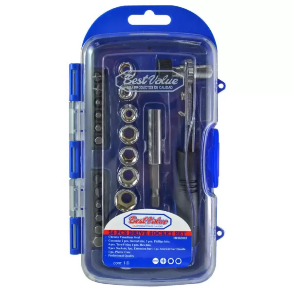 Best Value Socket and Bits Set (24-Piece)