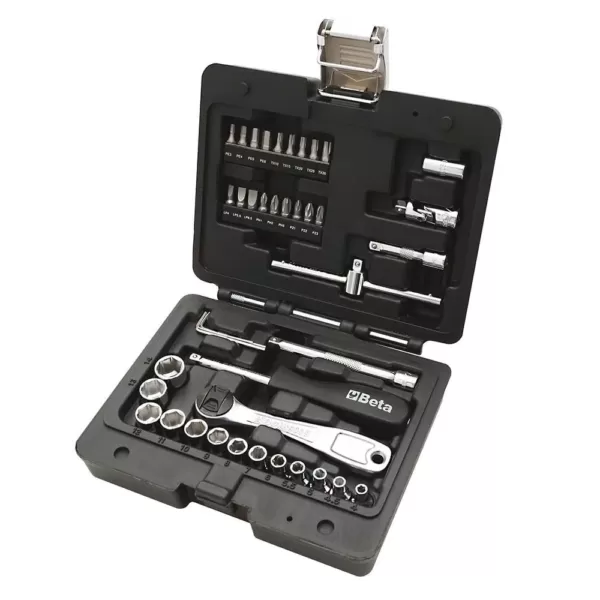 Beta 1/4 in. Drive Metric Socket Set with Ratchet (42-Piece)