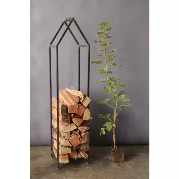 3R Studios House Shaped Metal Log Holder