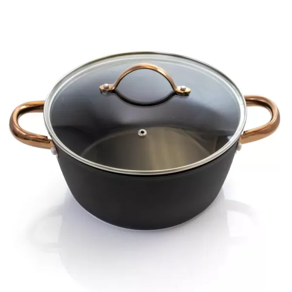 Oster Allsberg 10-Piece Aluminum Nonstick Cookware Set in Black and Bronze