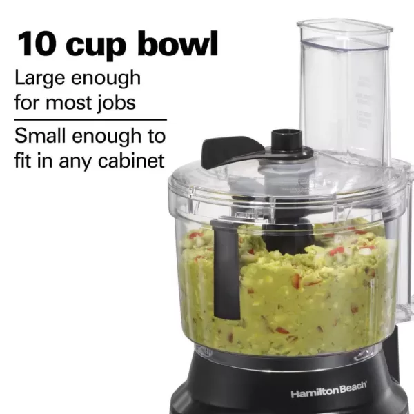 Hamilton Beach 450-Watt 10-Cup Food Processor with Bowl Scraper Attachment