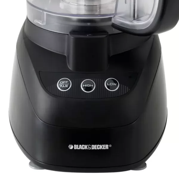 BLACK+DECKER Wide Mouth 10-Cup 2-Speed Black Food Processor