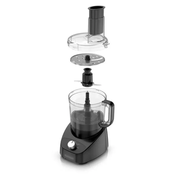 BLACK+DECKER 8-Cup 2-Speed Black Food Processor