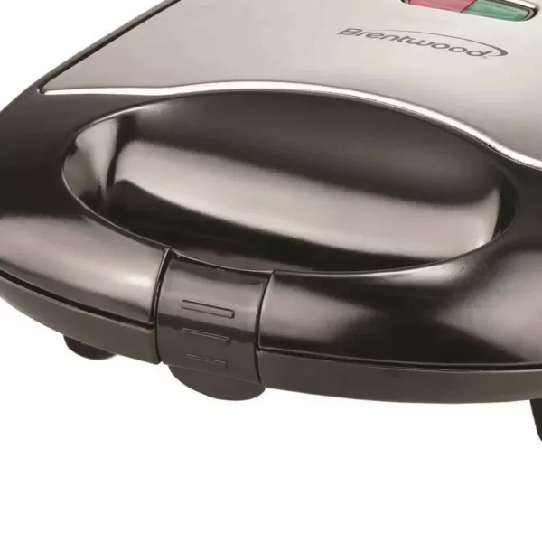 Brentwood Appliances 750 W Black Nonstick Compact Dual Sandwich Maker