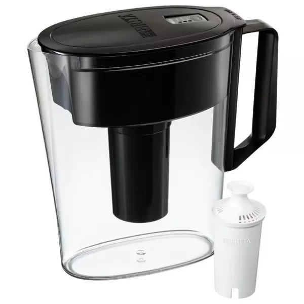 Brita SOHO 5-Cup Small Water Filter Pitcher in Black, BPA Free