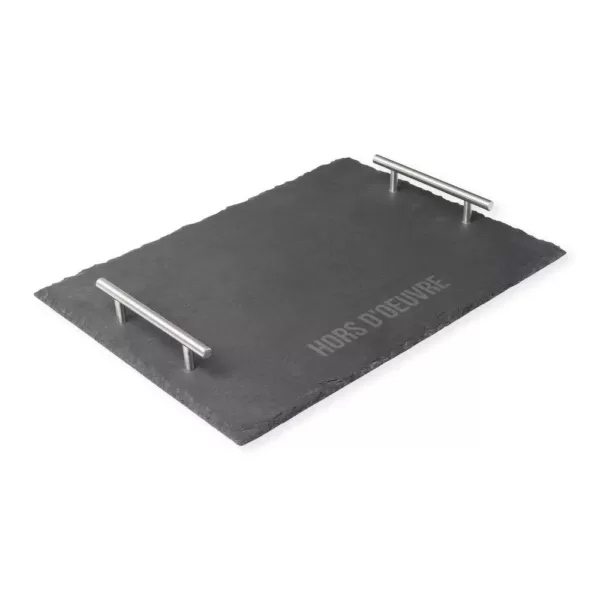 Cathy's Concepts Hors d'oeuvre 11.7 in. W x 1.3 in. H x 15.7 in. D Slate Serving Tray