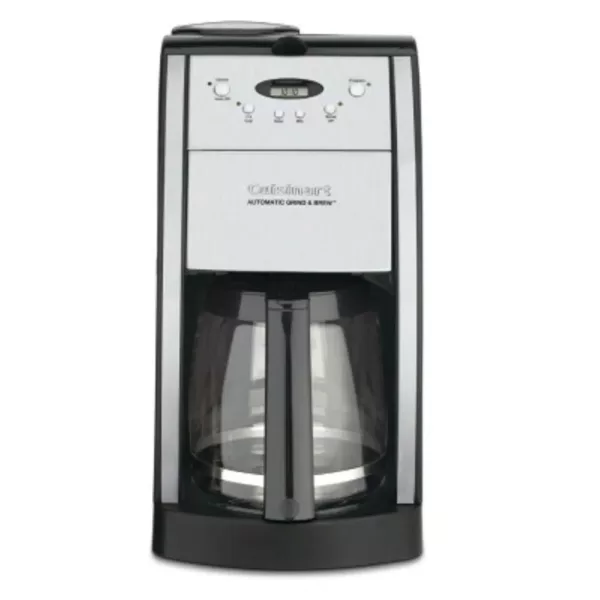 Cuisinart Grind and Brew 12-Cup Automatic Black Drip Coffee Maker with Built-In Grinder