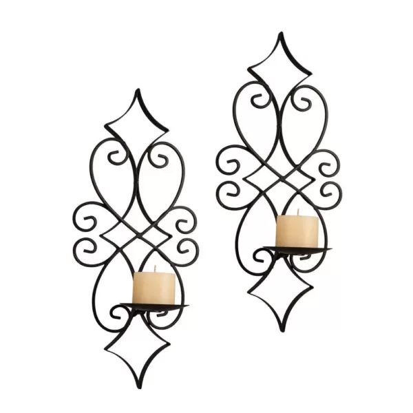 DANYA B Casablanca Black Candle Sconce (Set of 2)