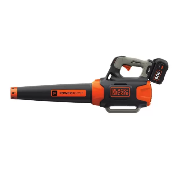 BLACK+DECKER 100 MPH 400 CFM 60V MAX Lithium-Ion Cordless Handheld Leaf Blower with (1) 1.5Ah Battery and Charger Included