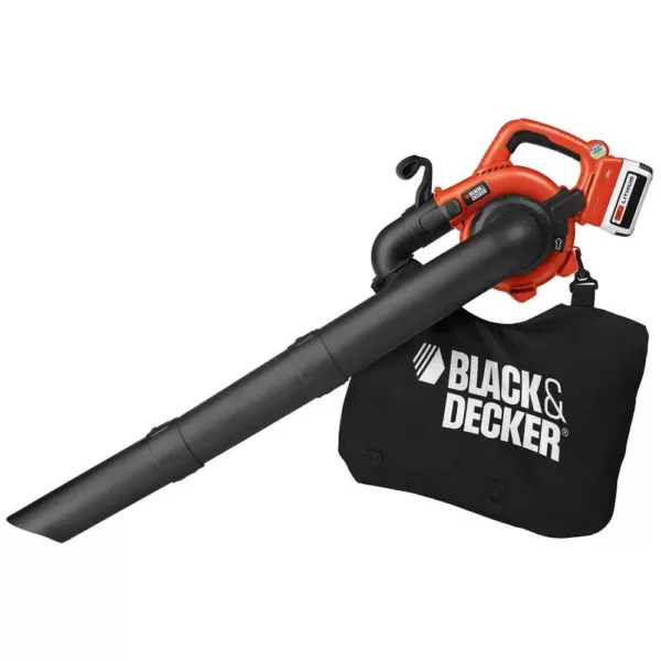 BLACK+DECKER 120 MPH 90 CFM 40V MAX Lithium-Ion Cordless Handheld Leaf Sweeper/Vacuum with (1) 1.5Ah Battery and Charger Included