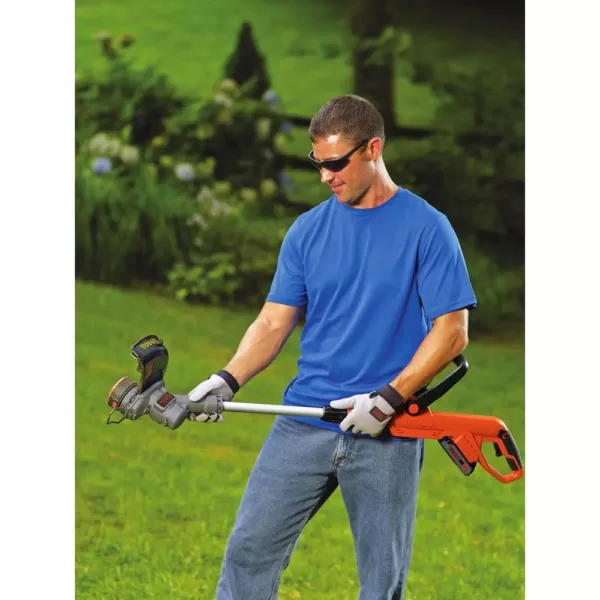 BLACK+DECKER 12 in. 20V MAX Lithium-Ion Cordless 2-in-1 String Grass Trimmer/Lawn Edger with (1) 2.0Ah Battery and Charger Included