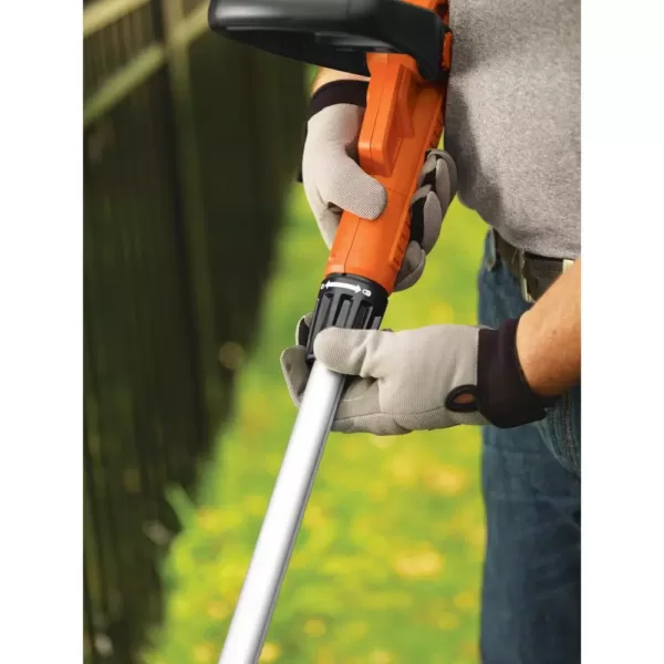 BLACK+DECKER 14 in. 6.5-Amp Corded Electric Straight Shaft Single Line 2-in-1 String Grass Trimmer/Lawn Edger