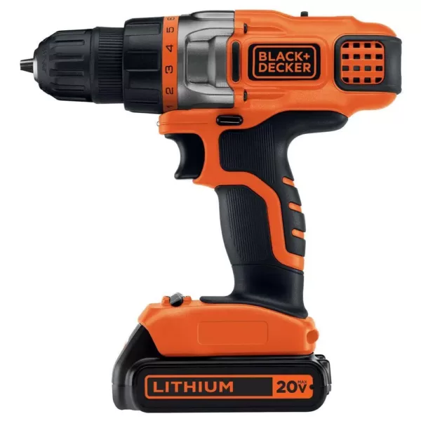 BLACK+DECKER 20-Volt MAX Lithium-Ion Cordless Drill/Driver with Battery 1.5Ah and Charger