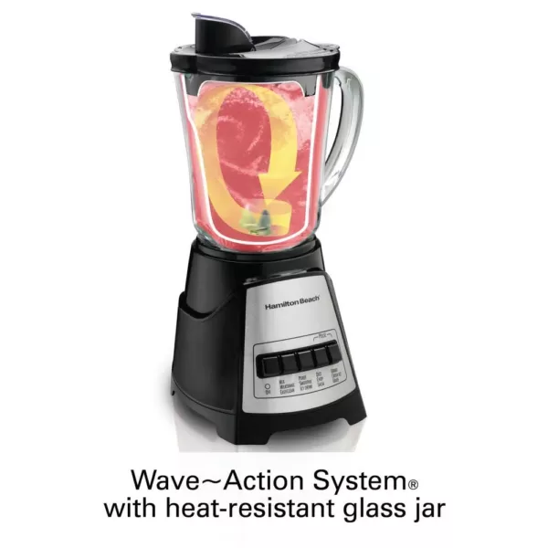 Hamilton Beach Power Elite 40 oz. 12-Speed Black Blender