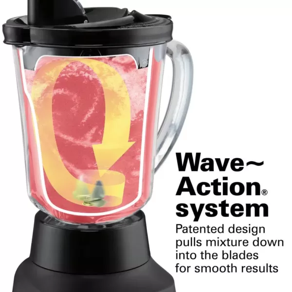 Hamilton Beach Power Elite 40 oz. 5-Speed Black Blender