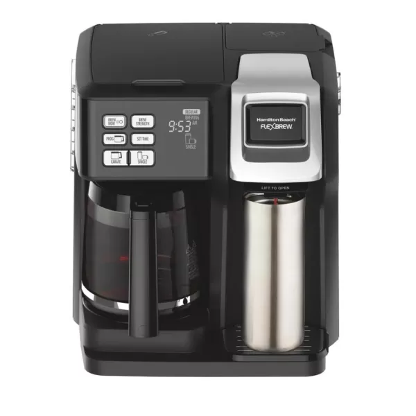 Hamilton Beach FlexBrew 12-Cup Black Drip Coffee Maker with Built-In Timer