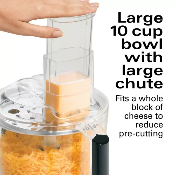 Hamilton Beach Chef Prep 10-Cup 3-Speed Black Food Processor