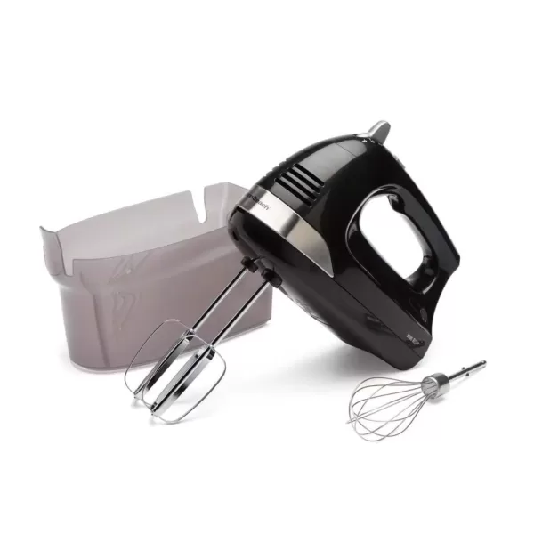 Hamilton Beach 6-Speed Black Hand Mixer with Snap-On Case