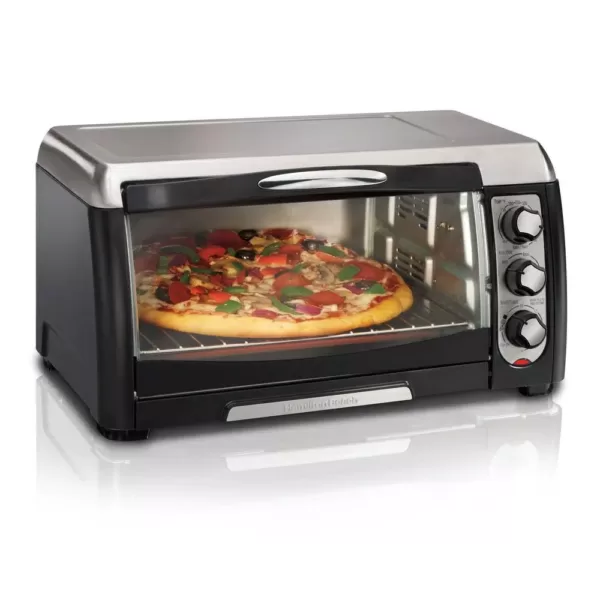 Hamilton Beach 6 Slice Easy Clean Black Toaster Oven