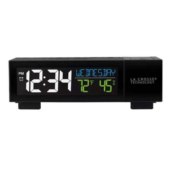 La Crosse Technology Pop-Up Bar Projection Alarm Clock with USB Charging Port