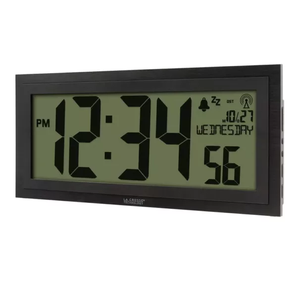 La Crosse Technology 15 in. Extra-Large Textured Atomic Digital Clock