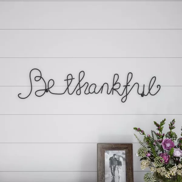 Lavish Home "Be Thankful" Metal Cutout Sign